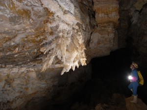 アメリカ・ニューメキシコ州「Cotton Wood Cave」のジプサムシャンデリア